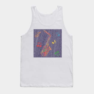 Mosaic tiles saxophone Tank Top